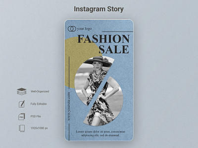 Fashion sale Instagram story banner banner design design graphic design instagram design instagram post instagram post design instagram story design online shopping sale design