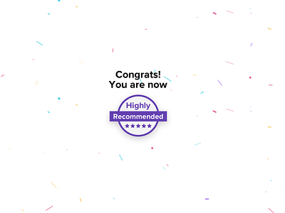 Highly Recommended badge badge design celebrate congratulations