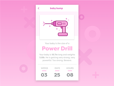 Day #14 — Countdown baby baby bump countdown daily ui day 14 power drill pregnant