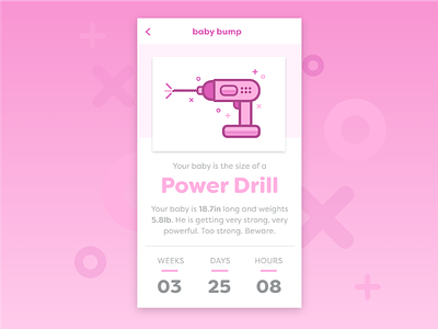 Day #14 — Countdown baby baby bump countdown daily ui day 14 power drill pregnant