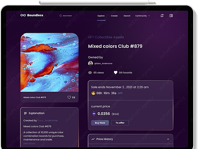 Boundless NFT Marketplace - NFT Page