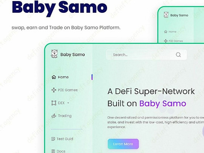 Baby Samo project 3d animation bitcoin blockchain branding crypto defi design fantom graphic design illustration logo motion graphics nft nft marketplace typography ui uiux ux vector