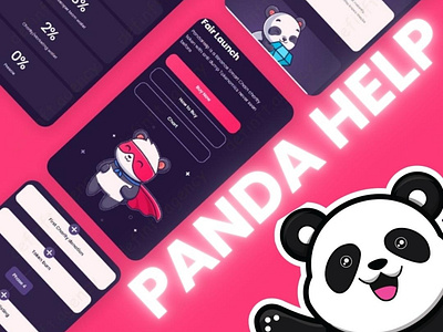 panda help 3d animation app blockchain branding crypto defi design dex graphic design illustration logo motion graphics nft nft marketplace panda photoshop polygan ui uiux