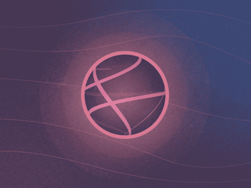 Hello world! 2.5d after effects animation debut invite lines pink planet space