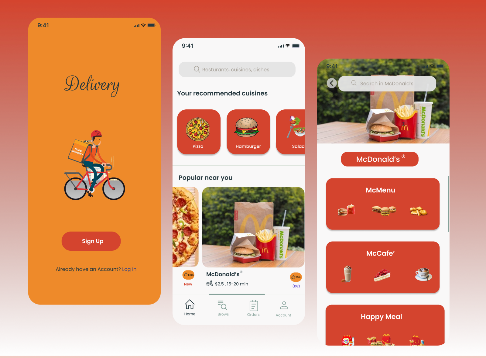 Food Delivery by Ramak Ghalehnoei on Dribbble