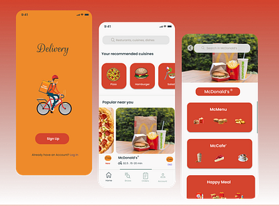 Food Delivery app design ui ux