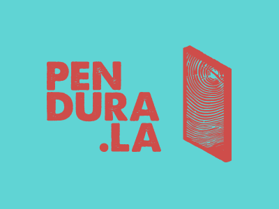 PENDURA.LA brand frame gif logo poster texture