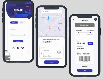 Bus ticket booking system app design app app design ui ux web design