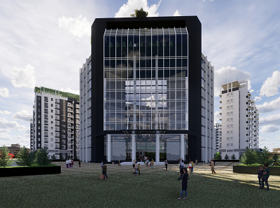 New Building 3d rendering enscape vray