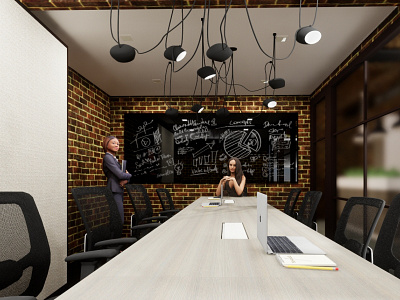 Office - Meeting Room 3d rendering enscape office design vray