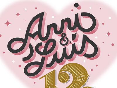 Anni & Luís lettering personal personal project