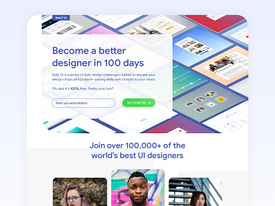 Daily UI #100 : Redesign Daily UI Landing Page