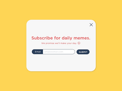 Daily UI #026 : Subscribe 026 bright daily ui memes modal design pop up subscribe ui design