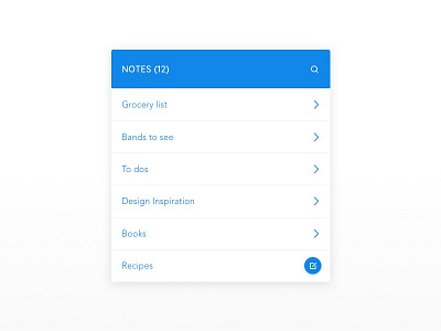 Daily UI # 065 : Notes Widget app clean daily ui minimal notes ui