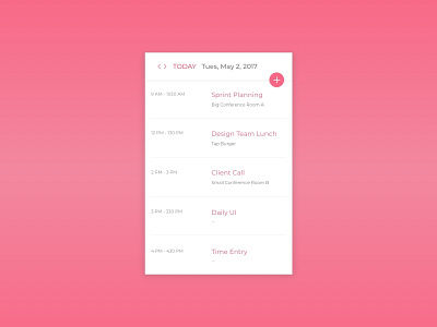 Daily UI #071 : Schedule app daily ui interface design simple ui