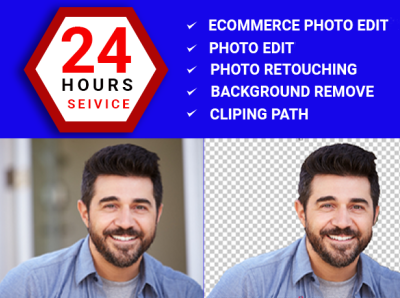 Photo retouching and background remove. design graphic design illustration logo typography