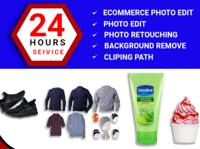 E- commerce photo retouching and background remove branding design graphic design illustration logo typography