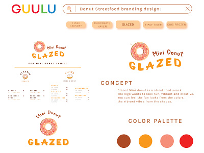 Glazed Mini Donut brand identity branding design designer graphic design illustrator logo logo design