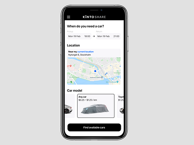 Kinto Share — Car sharing iOS application