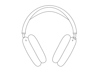 AirPods Max — Device Outline design illustration
