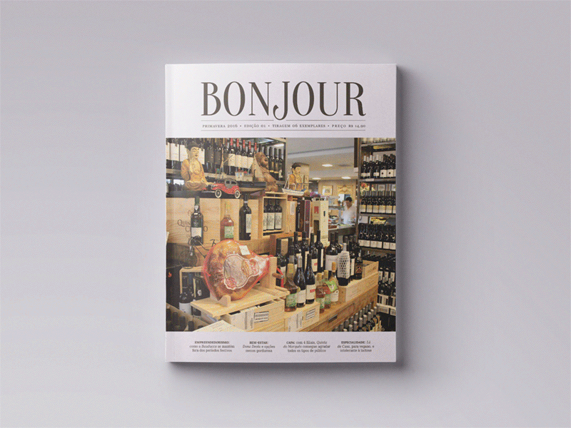 Magazine design: Bonjour