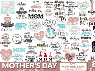 Mothers day Mega SVG Bundle ai design eps graphic design svg or dxf cutting files
