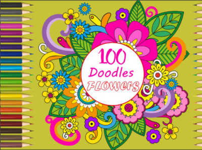 100+ Doodles Flowers Pages Bundle -KDP ai design eps graphic design illustration kdp pod svg or dxf cutting files ui