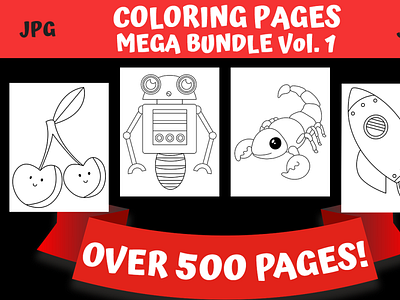 Coloring Pages Mega Bundle