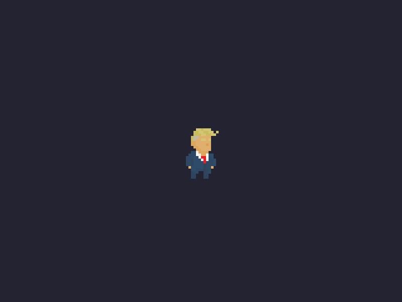 Somersault by Trump 8bit animation character flag game gif pixel pixelart run somersault trump
