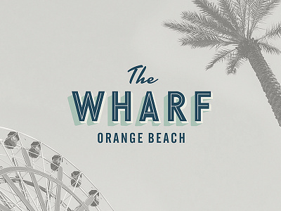 The Wharf Logo beach branding dimension logo marquee typography