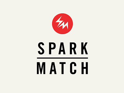 sparkmatch logo black logo minimal red spark
