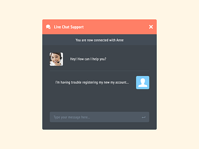 Live Chat Support Rebound avatar chat clean download flat freebie icon interface modal psd ui ux