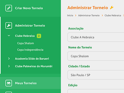 Torneio Online Dashboard admin cms dashboard flat flat ui green icons interface metro panel ui web app