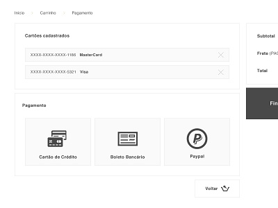 Rootify Cart breadcrumb cart clean credit card ecommerce forms icon interface payment paypal rootify white