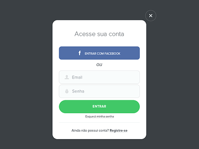 Lovelō Login facebook form green icons login sign in sign up ui user ux white