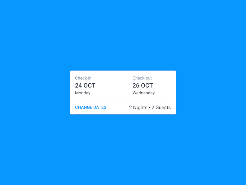 Android Date Selection check out check in block picker date booking.com material android