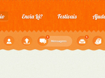 Envia Lá - Header badge envia header icons la menu message nav navigation notify