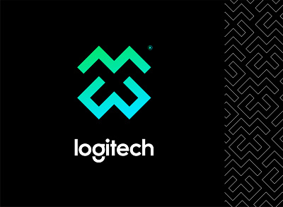 Logitech MX marques the spot black branding gradient logitech logo logo design logodesign logotype mx typography