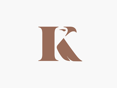 Kestral monogram bird branding icon k kestral letter logo mark mongram