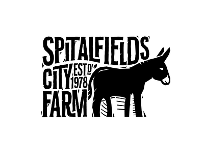 City farm logo animals city farm cleverlogo donkey lettering logo logodesign logotype london negative space pro bono rebrand typography