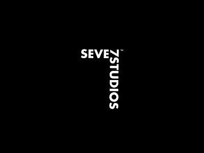 Seven Studios logo black white branding clever logo design gaming logo logodesign logotype rebrand seven typography