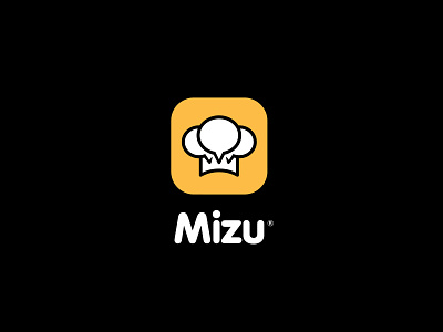 Mizu logo app branding connect design food app food menu foodie icon illustration logo logodesign logotype rebrand typography