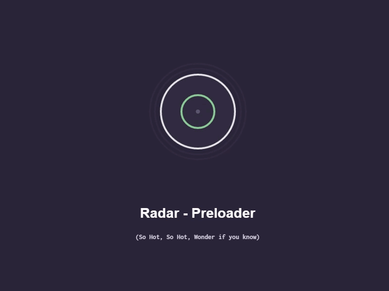 Radar Loader - Purple w/ CSS animation css design interaction loader material motion preloader prototype ui ux web