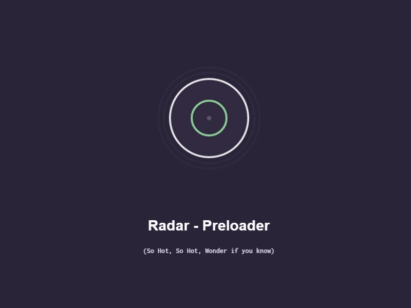 Radar Loader - Purple w/ CSS