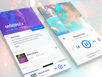 Music App Concept - Design Exercise app iphone lbum music play player profile track ui ux