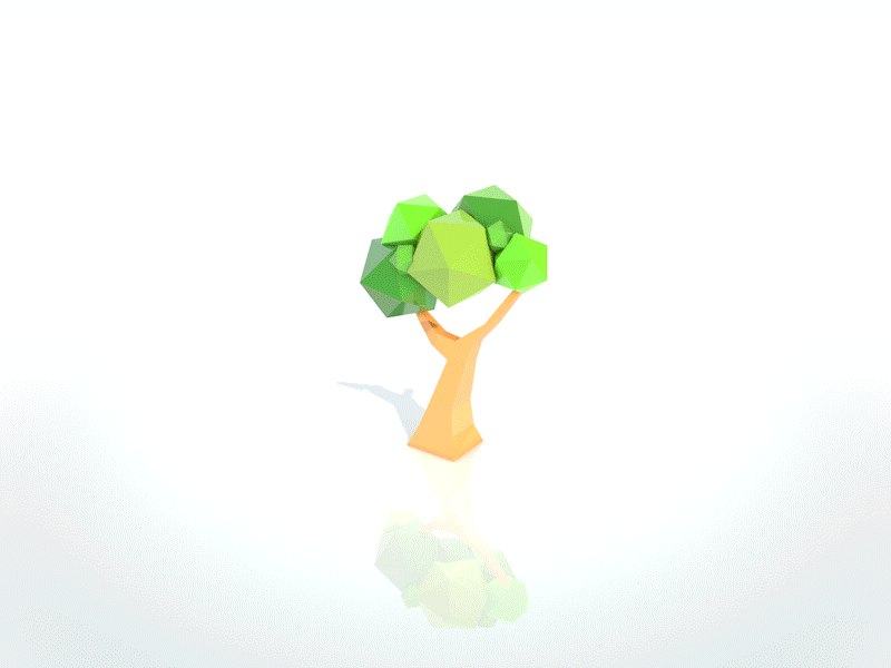RIP Summer. You'll be missed. 3d animation cinema 4d fall low poly mograph tree