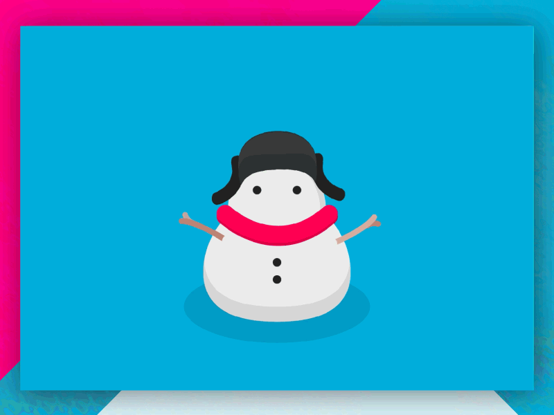 Snowman w/ a Dream to Jump after effects animation character character design christmas illustration principle sketch snow snowman vector winter