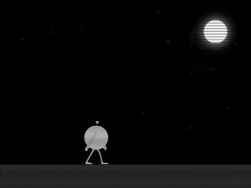 Walk at night after effects animation illustration moon space stars vector walk cycle