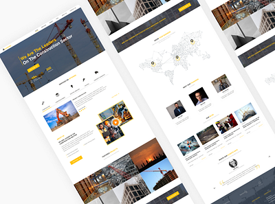 Constrato - Constrution website design construction landing page construction website design figma interaction design landing page product design ui ui design uiux website design