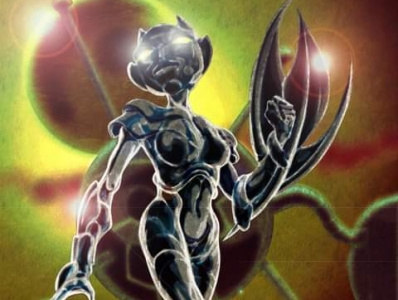 Alien Warrior aliens bookart character design comic art digital art digitalpainting female alien warriors graphic design illustration lineart photoshopart ui